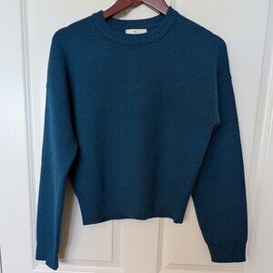 Women's Merino Wool Crewneck Cropped Sweater